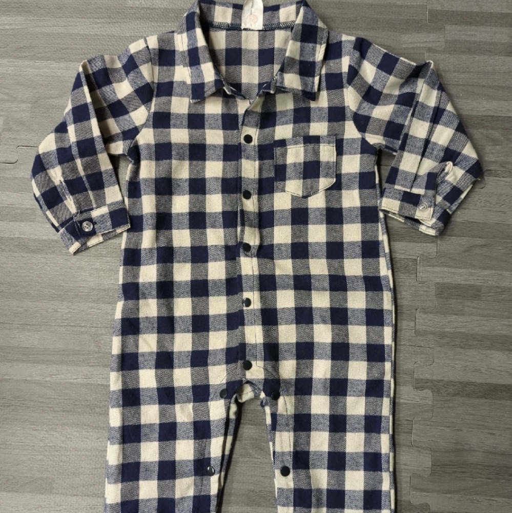 Plaid one-piece